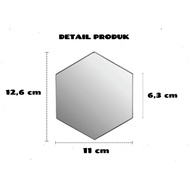 Hexagon Shatterproof Wall Mirror Sticker Paste Hexagonal Mirror Wall Glass Sticker