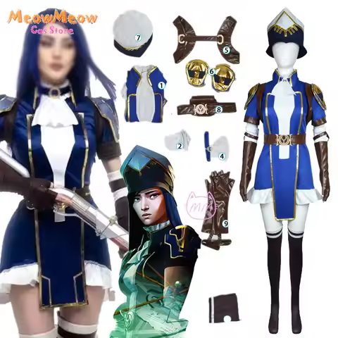 Caitlyn Kiramman Cosplay Arcane:Game Caitlyn The Sheriff Of Piltover Cosplay Costume Outfits Hallowe