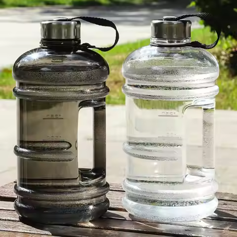 1Pc Gallon Bottle Water Bottle Portable Sports Drink Bottle Training Sports Workout Outdoor Gym Larg