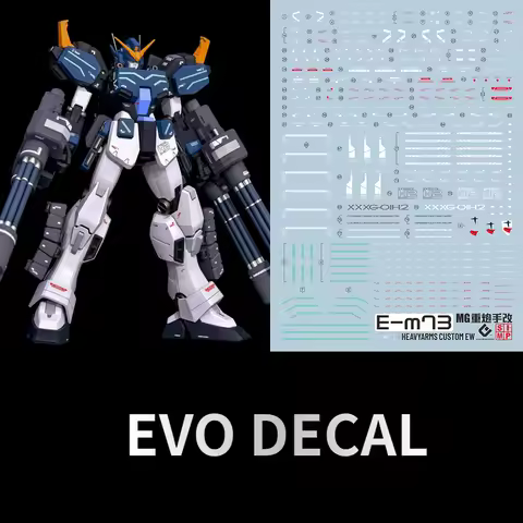 EVO Decal E-M73 for MG 1/100 XXXG-01H2 Heavyarms Custom EW Mobile Suit Model Build Hobby DIY Fluores