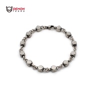 สร้อยข้อมือไททาเนียมทรงเรขาคณิตสไตล์วินเทจสำหรับทั้งชายและหญิง เครื่องประดับมืออเนกประสงค์ Demon Tea