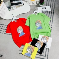 100% Cotton Thai Women's T-shirt [Code A68] Medium Form 40~60kg, Stylish, Personality, Unique [Hello