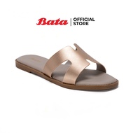 Bata บาจา รองเท้าแตะแฟชั่นแบบสวม ใส่ลำลอง ดีไซน์เรียบหรู สวมใส่ง่ายสบาย น้ำหนักเบา สำหรับผู้หญิง สีทอง รหัส 5618447