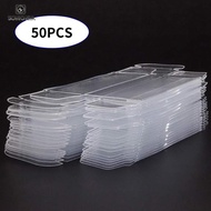 [SONONIA] 50Pcs PVC Transparent Box 1/64 Car Toy Display Showcase 30x40x82mm Display Case
