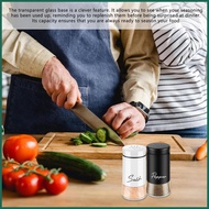 Salt Shakers for Cooking 2 Pieces Seasoning Dispenser Bottle Refillable Salt Dispenser for Home Cook