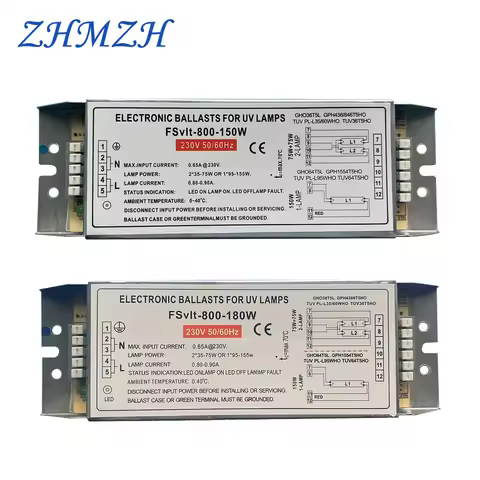150W 180W Electronic Ballast UV Lamp Ballast 2G11 Ultraviolet Sterilizing Light Ballast Four Pins UV