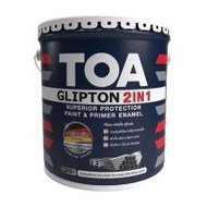 สีน้ำมันเคลือบกันสนิม ชนิดด้าน TOA GLIPTION 2 IN 1 GF888 สีดำ 5 แกลลอน (1267628)