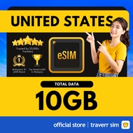 【United States (USA) eSIM】【🔥5G】【Max 10GB】美国 USA Travel eSIM