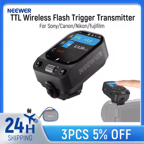 NEEWER TTL Wireless Flash Trigger Transmitter For Sony/Canon/Nikon/fujifilm ZV-E10 A6400 A6700 A6100