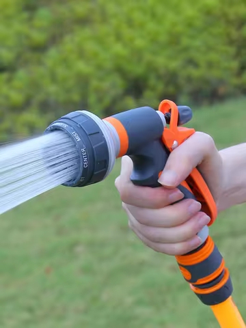 8 Pattern Garden Water Gun Hose Nozzle Mutifunctional Household Car Washing Yard Water Sprayer Pipe 