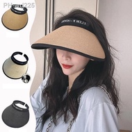 1pc New Women Summer Visors Hat Foldable Sun Hat Wide Large Brim Beach Hat Straw Hats Chapeau Femme Beach UV Protection Caps