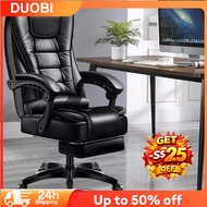 Ergonomic Leather Executive Office Chair with Massage & Footrest Reclining Computer Chair