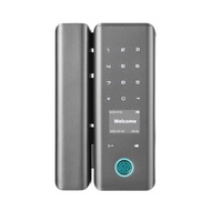 Digital lock Tuya WiFi Smart Fingerprint Card Password NFC Automatic Lock With Key For Home Office Frameless Frame Glass Push Sliding Door