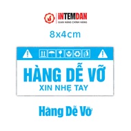 COMBO VINH LIEN Fragile Goods STAMPS BLUE SIZE 8X4CM