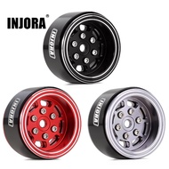 [Cool Wheel Shop] INJORA 1.0 Inch Aluminum Alloy Frame W1007 Style (Black/Gray/Red, 4 Pcs)
