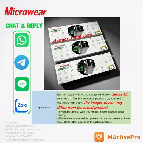 Super Amoled Series12 Watch 12 Pro Smartwatch WhatsApp Telegram Line Reply W 12 W12 S12 Series 12 11