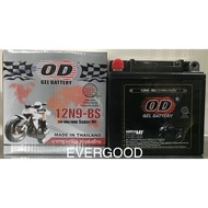 ❂ ☀ OD BATTERY 12N9-BS (Maintenance Free) FOR BARAKO