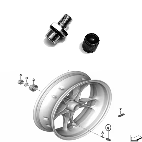 2X Front and rear hub valve For BMW C400GT X F900R XR F750GS F850GS K1300R GT K1200 R900RT K1600GTL 