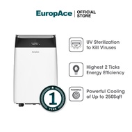 EuropAce [2025 Model] 10,000 BTU 4-IN-1 Smart Air Purifying Green Portable Aircon  | EGAC10E8UV | 25