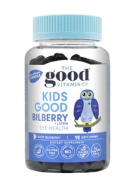 The Good Vitamin Co. Kids Good Bilberry + Lutein Eye Health, for Kids Eye Health, Vegan, 90 chewable tablets