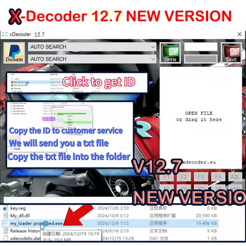 2025 XDecoder 12.7 License Full Activated Delete Software Removing Error Codes Support Win 7/10/11 f