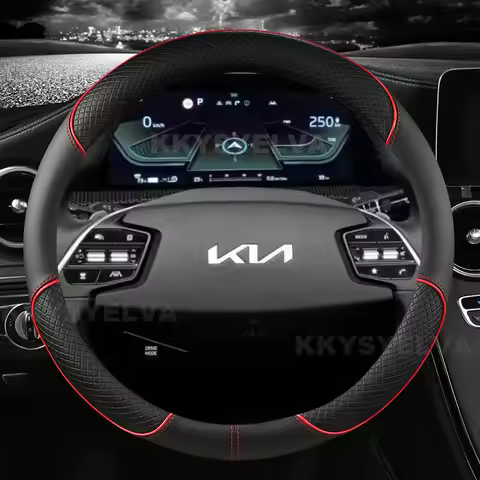 PU Leather Car Steering Wheel Cover For KIA K5 KX5 K2 K3 GT Brand Rio Cerato Sportage Stinger EV6 EV