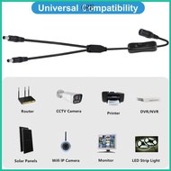 CRE 40cm Length Power Splitter Cable Wire DC5521 5525 to DC5521 5525 Connectors Adapter Cable Conver