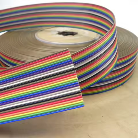1M 5M 10M 20M Length 1.27MM Pitch 26Pin IDC Flat Ribbon Wire Rainbow Cable For 2.54MM FC IDC Connect