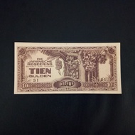 Promo Uang Lama Indonesia Jaman Jepang 10 Gulden 1942-44 UNC