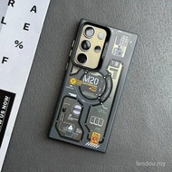 Niche Technology Sense Machinery Retro High-End Trendy Shock-resistant Phone Case Suitable for Samsu