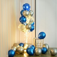 新新精艺 生日装饰气球套装惊喜浪漫告白场景布置气球桌飘地飘装饰LED灯套餐蓝色气球