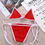ALISONDZ Bikini Sets Women  Biquini Cosplay Solid Color Female Swimwear