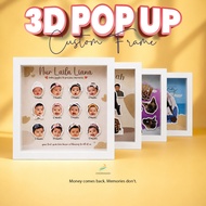 Custom 3D Pop Up Box Frame | Personalized Gift Frame | Handmade Popup Art