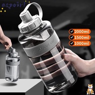 ESPOIR Sports Water Bottle, 2L/1.5L/1L/0.6L Plastic Drinking Bottle, Outdoor with Straw Large Capaci