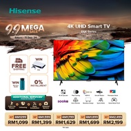 [Free Installation] Hisense 4K UHD Dual Band Wifi Smart TV / Television 电视机 (65"/58"/55"/50“/43”) E6