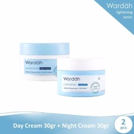 Wardah Lightening Day Cream & Night Cream 30gr Halal BPOM Krim Pemutih Siang Malam Solusi Cerah Alam