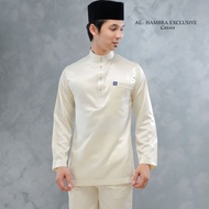 BAJU MELAYU CREAM &amp; OFF WHITE AJJENTI JAKEL | Baju Melayu Slim Fit | Baju Melayu Moden | Baju Nikah | Cekak Musang