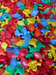 ส่งฟรี อุปกรณ์ทำไม้กวาด 200ชุด(ด้ามบล๊อกจุก) ผลิตจากวัสดุเกรดA แข็งเเรง สีสด