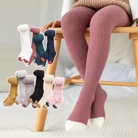 Baby Girsl Tights Baby Stockings 1 2 3 4 5 6 7 8 years Autumn Winter Warm Child Pantyhose KidsCotton