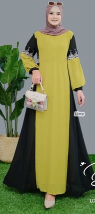 DIANA MAXY Gamis Syari Kondangan Perempuan Ibu Ibu Ceruty Kekinian Baju Muslim Acara Resmi Cewek Rem