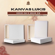 Kanvas Lukisan 20x20cm & 20x30cm | DIY Art Craft | Stretcher Frame | Mainan Edukasi Kanak-Kanak