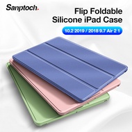Sanptoch For iPad Air 2 Air 1 Case 10.2 2019 / Pro 11 2020 / Air 3 10.5 / Air 4 10.9 2020 Case Silicone Soft Back Cover Pu Leather Casing For 6th 7th 8th 9th Generation Case For iPad 9.7 2017 2018