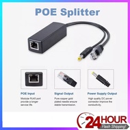 PoE Splitter Connector 48V to 12V PoE 12V Output 10/100Mbps Adapter Cable Splitter Injector Power RJ
