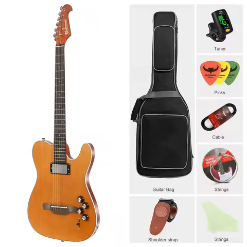 Silent Guitar Stringed Instruments Guitarra Electrica Guitar Natural Silent Acoustic Electric Guitar