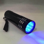 [BACA DESKRIPSI] Senter Kecil Ultraviolet 400nm 9LED / Mini Center 9 Lampu / Senter Travel Genggam