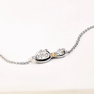 我不是胖虎經典系列-胖虎與小黃毛晶鑽純銀手鍊