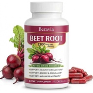 Skaal Beravia Organic Beet Root Capsules, Lemeli Beet Root Capsules, Pure Beet Root Extract - Vegan,