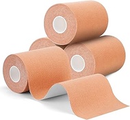 4 Rolls Kinesiology Tape, 4 in x 5.5 yd Athletic Tape kt Strips Waterproof Muscle Support Elastic Ad