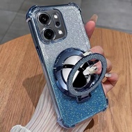 Luxury Glitter Case For oppo Reno 13F 14 14FA3 A3X A5i A5X Ring Stand Shockproof W1