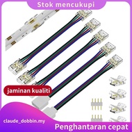 1Set Cob Led Strip Connectors for COB RGB LED Strip Lights 4 Pin